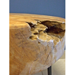 Stół Stolik kawowy Plaster drewna TEAK 50cm